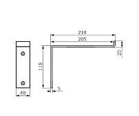 Домарт Кронштейн  LOFT 200 мод.1 черный (10) Домарт Кронштейн  LOFT 200 мод.1 черный (10)