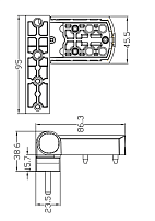 ЛДМ FORWIN (Форвин) DH-R-23.2 (Ral 9016) петля до 80 кг белая для пластик. дверей (30)