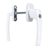 Ручка балконная с кл.асимметр.SIGMA (Сигма) BHS 02 9016 белая (30)