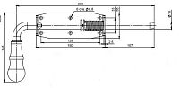 Засов Симеко гаражный ЗГ-300мм (П/А35 ф16мм) (15)