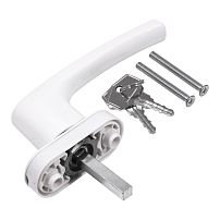 Ручка с ключом + кнопка д/пласт.окон NOVOLINE OPTIMA (Новолайн Оптима)(9016 Белая (50) Ручка с ключом + кнопка д/пласт.окон NOVOLINE OPTIMA (Новолайн Оптима)(9016 Белая (50)