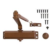 АЛЛЮР Доводчик дверной COMFORT(КОМФОРТ) ДД 168/3-5 A-C (до120 кг) коричн. RAL8024, морозостойкий(10)