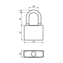 АЛЛЮР ВС1Ч- 364ПД КРАСНЫЙ 5 кл. d6мм дл.дужка Замок навесной (72,12)