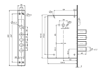 Рязань ЗВ 9-6 УН5/15 (КЛП15-120).У2 (Ф.КРАСНЫЙ) 77462  Замок врезной тяж (5)