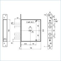 Балашиха ЗВ8 141.0.0 б/о 4 ригелей d16 Замок врезной тяж (10) Балашиха ЗВ8 141.0.0 б/о 4 ригелей d16 Замок врезной тяж (10)