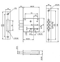 Симеко БИФ 0010*4  Замок врезной б/руч (20)