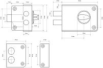 СТАНДАРТ Россия ЗН1-3-1С медь Замок накладной (16)
