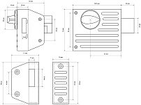 СТАНДАРТ Россия ЗН1-2.1С черный Замок накладной (16)