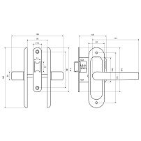Птимаш ЗЩ1.45 бронза Защелка дверная (20) Птимаш ЗЩ1.45 бронза Защелка дверная (20)