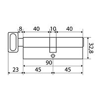Стандарт MAX 90 (45х45В) SN 5кл мат.никель перф.ключ/верт. Цилиндровый механизм (60,10) Стандарт MAX 90 (45х45В) SN 5кл мат.никель перф.ключ/верт. Цилиндровый механизм (60,10)