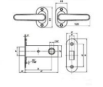 Омега Д-град ЗЩ2.05 серебро Защелка дверная (15) Омега Д-град ЗЩ2.05 серебро Защелка дверная (15)