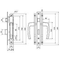 БУЛАТ ЗВ4-1.25.01.9005 черный БЕЗ МЦ Замок для КАЛИТКИ врезной с ручкой