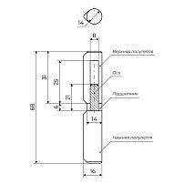 АЛЛЮР 14х68 с/подш капл. шарнир-петля под сварку (192,12) АЛЛЮР 14х68 с/подш капл. шарнир-петля под сварку (192,12)