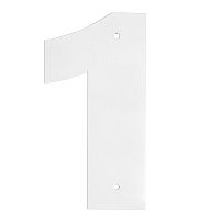 Цифра дверная Пермь "1" белая 140 мм 
