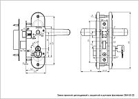 Д-град Зенит ЗВ4-50.02 хром Замок врезной с/руч (15)