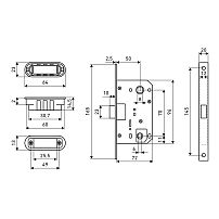 АЛЛЮР АРТ L7050-MS BL матовый черный магнитная без ручек с фиксатором Защёлка (40)