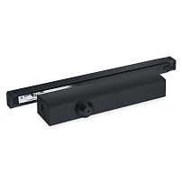 NOTEDO Доводчик дверной  DC-045-155 SL+HO+DA+BC PRO (ПРО) BLACK черный со скольз.тягой до 150 кг (6)