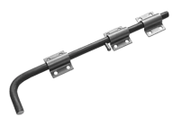 Засов Домарт универсальный ЗУ-400 мод.2 серый металлик d-16мм (5)