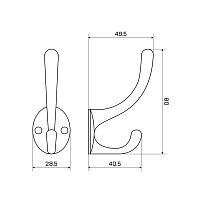 StahlBuro 603 SN мат. никель ЕВРОПАКЕТ крючок-вешалка (360,60)