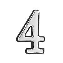 Цифра дверная АЛЛЮР БОЛЬШАЯ пластик "4" хром (1000,50) Цифра дверная АЛЛЮР БОЛЬШАЯ пластик "4" хром (1000,50)