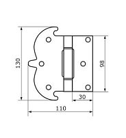 Домарт Петля фигурная 130х110 кованая СУЗДАЛЬ черный (30) 