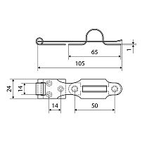 Накладка дверная НД цинк Упакованная (100)