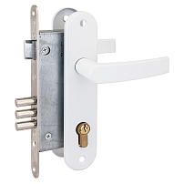 Рязань ЗВ 4-3 белый 78201 м/о 85мм Замок врезной с/руч (12)