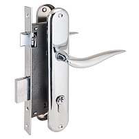 АЛЛЮР 0205 CP хром Замок врезной с/руч  (10)