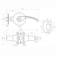 СТАНДАРТ 8510 BK AB бронза фикс Защёлка НОВИНКА (20)