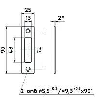 Ответная планка Балашиха ЗВ8 52.002 для ЗВ 8 852.0.0 Ответная планка Балашиха ЗВ8 52.002 для ЗВ 8 852.0.0